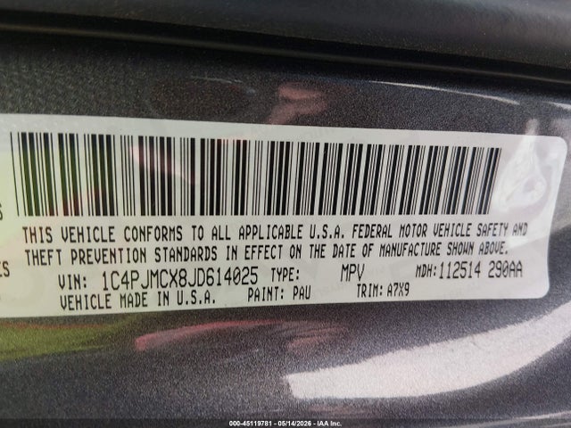 Aukcja sprzedaży 2018 Jeep Cherokee Latitude Tech Connect 4x4, vin: 1C4PJMCX8JD614025, numer aukcji: 45119781