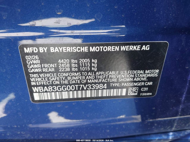 Продажа на аукционе авто 2026 Bmw 228 Gran Coupe, vin: WBA83GG00T7V33984, номер лота: 45119809