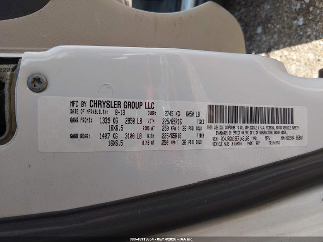 Aukcja sprzedaży 2014 Ram Cargo Tradesman, vin: 2C4JRGAG9ER148109, numer aukcji: 45119854