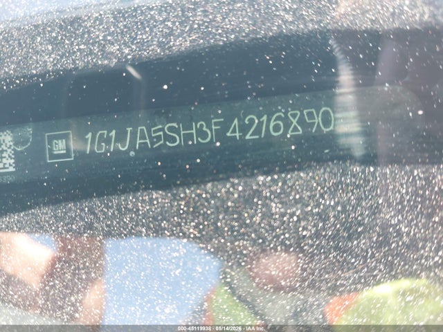45119938 :رقم المزاد ، 1G1JA5SH3F4216890 vin ، 2015 Chevrolet Sonic Ls Auto مزاد بيع