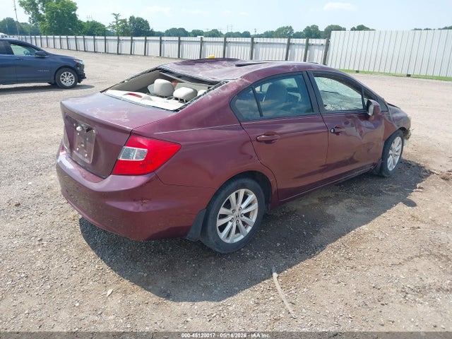 45120017 :رقم المزاد ، 2HGFB2F85CH543360 vin ، 2012 Honda Civic Ex مزاد بيع