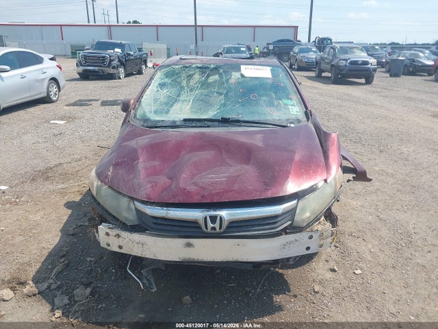 45120017 :رقم المزاد ، 2HGFB2F85CH543360 vin ، 2012 Honda Civic Ex مزاد بيع