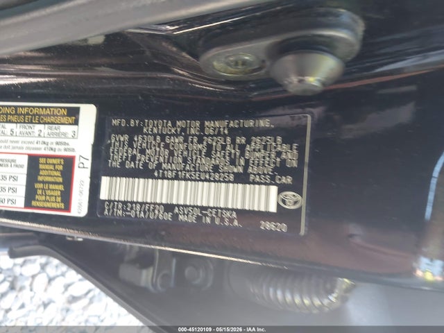Toyota CAMRY SE 2014 4T1BF1FK5EU428258 Image 9