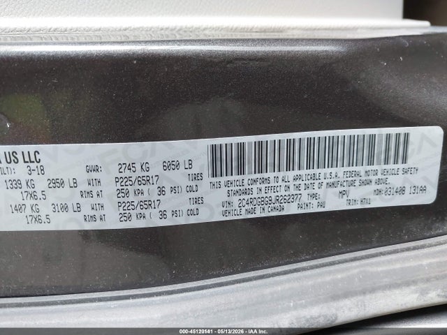 Dodge Grand Caravan Se 2018 2C4RDGBG9JR262377 Image 9