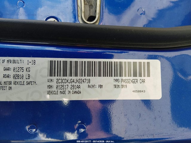 Dodge Charger Gt Awd 2018 2C3CDXJG4JH224718 Image 9