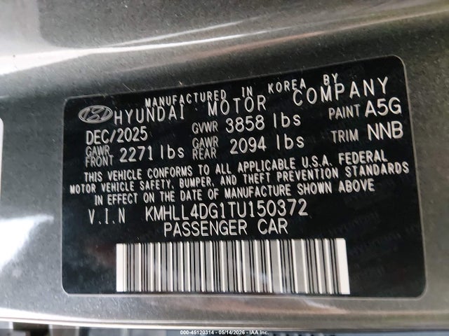 Hyundai ELANTRA SE 2026 KMHLL4DG1TU150372 Image 9