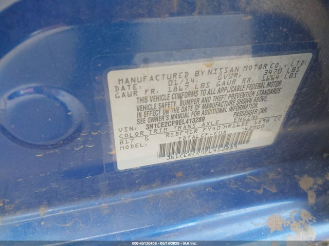 Aukcja sprzedaży 2014 Nissan Versa Note S (sr), vin: 3N1CE2CP9EL413289, numer aukcji: 45120406