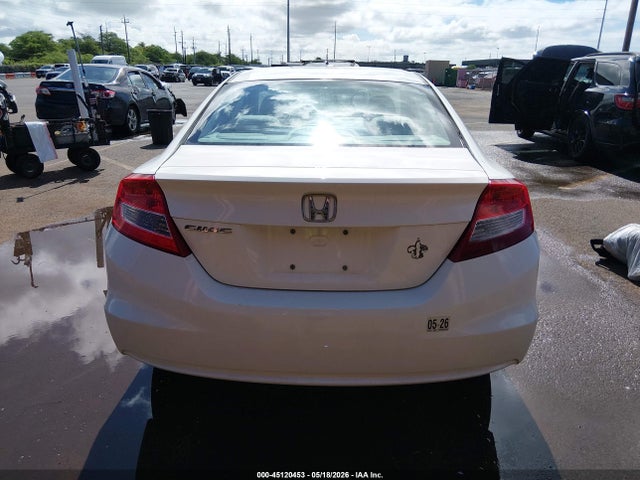 2012 Honda Civic Lx მანქანა იყიდება აუქციონზე, vin: 2HGFG3B5XCH562943, აუქციონის ნომერი: 45120453