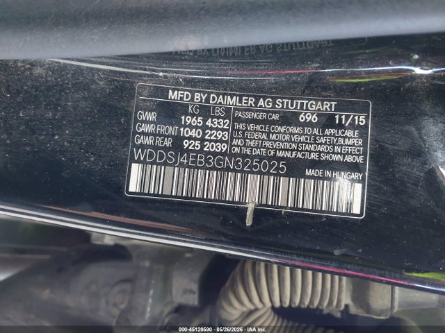 Mercedes-Benz CLA 250 2016 WDDSJ4EB3GN325025 Image 9