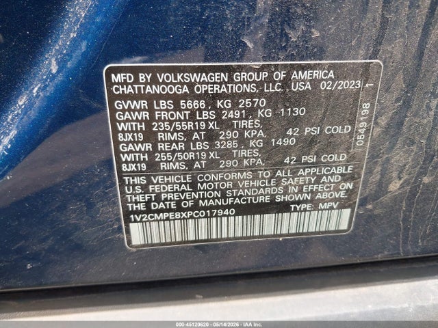 Продажа на аукционе авто 2023 Volkswagen Id.4 Pro, vin: 1V2CMPE8XPC017940, номер лота: 45120620