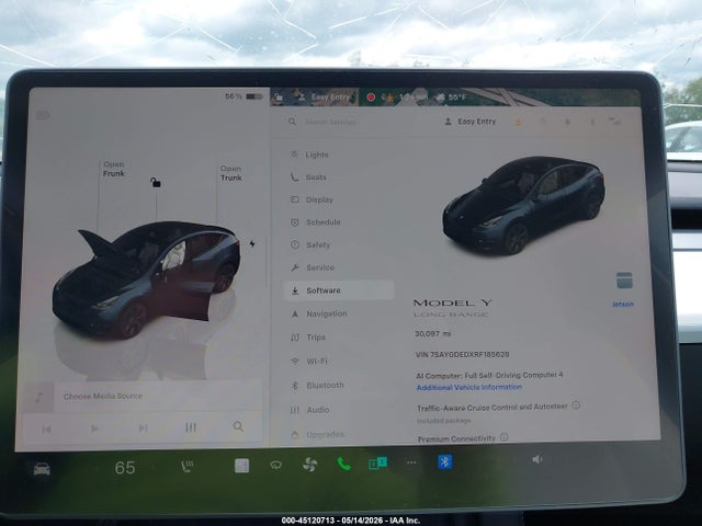 45120713 :رقم المزاد ، 7SAYGDEDXRF185628 vin ، 2024 Tesla Model Y Long Range Single Motor Rear-wheel Drive/rwd مزاد بيع