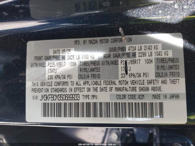 Mazda Cx-5 2.5 S Preferred 2025 JM3KFBCM3S0689933 Image 9