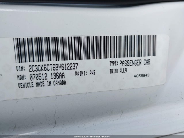 2011 Chrysler 300c Awd მანქანა იყიდება აუქციონზე, vin: 2C3CK6CT6BH612237, აუქციონის ნომერი: 45120920