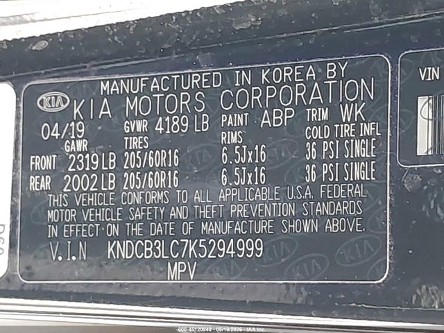 KIA NIRO LX 2019 KNDCB3LC7K5294999 Image 9