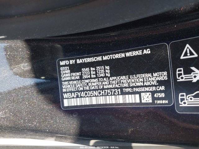 WBAFY4C05NCH75731 BMW M850i Xdrive