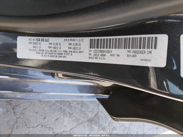 Aukcja sprzedaży 2016 Chrysler 200 Limited, vin: 1C3CCCAB6GN162819, numer aukcji: 45121142