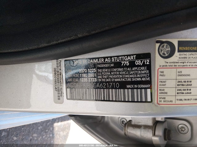 Продаж на аукціоні авто 2012 Mercedes-benz E 350 4matic, vin: WDDHF8JB5CA621710, номер лоту: 45121190