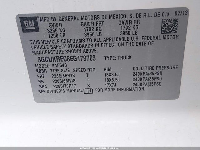 Chevrolet Silverado 1500 1lt 2014 3GCUKREC8EG179703 Image 9