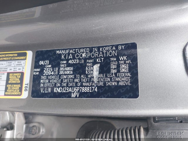 KNDJ23AU6P7888174 KIA SOUL LX