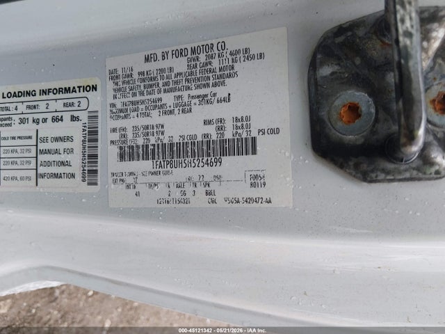 1FATP8UH5H5254699 Ford Mustang Ecoboost Premium