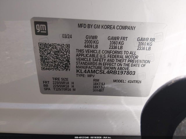 Продаж на аукціоні авто 2024 Buick Encore Gx Preferred Awd, vin: KL4AMCSL4RB197803, номер лоту: 45121346