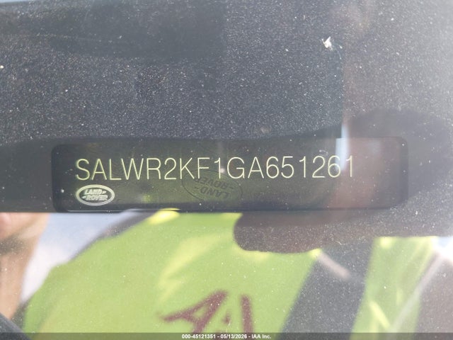 Aukcja sprzedaży 2016 Land Rover Range Rover Sport 3.0l V6 Turbocharged Diesel Hse Td6, vin: SALWR2KF1GA651261, numer aukcji: 45121351