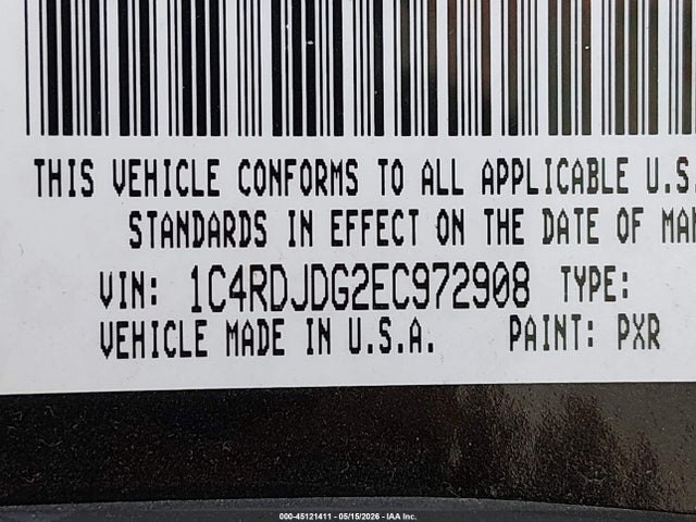 1C4RDJDG2EC972908 Dodge DURANGO LIMITED