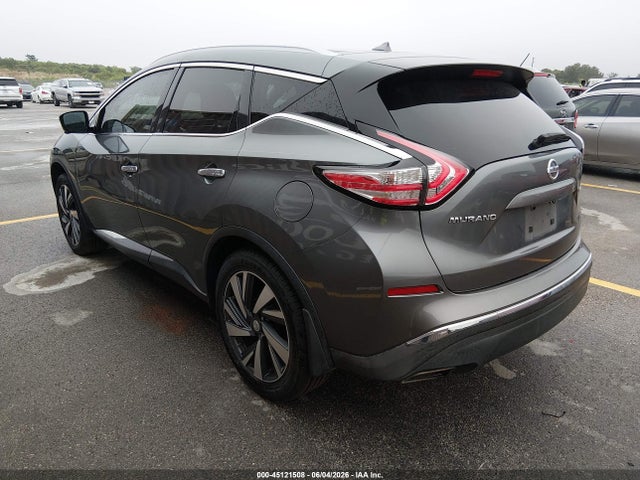 2015 Nissan Murano Platinum მანქანა იყიდება აუქციონზე, vin: 5N1AZ2MG8FN286782, აუქციონის ნომერი: 45121508