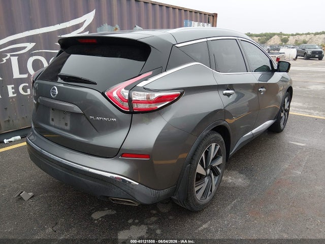 2015 Nissan Murano Platinum მანქანა იყიდება აუქციონზე, vin: 5N1AZ2MG8FN286782, აუქციონის ნომერი: 45121508