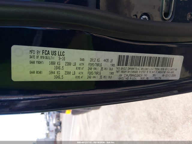 Aukcja sprzedaży 2017 Jeep Patriot Sport Fwd, vin: 1C4NJPBA4HD134614, numer aukcji: 45121715