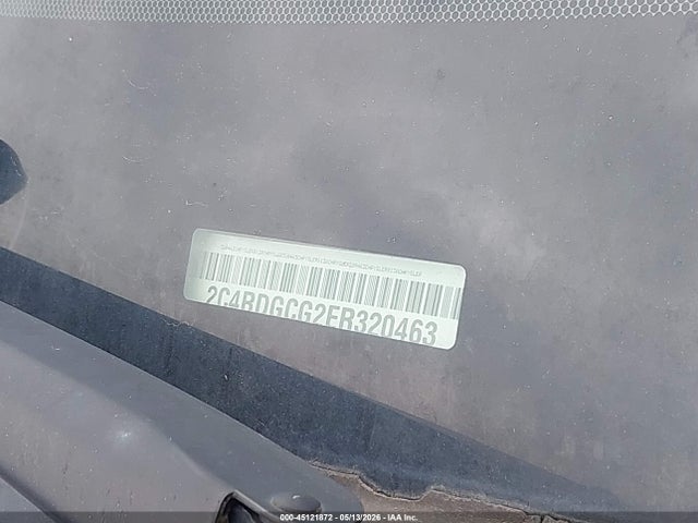 45121872 :رقم المزاد ، 2C4RDGCG2ER320463 vin ، 2014 Dodge Grand Caravan Sxt مزاد بيع