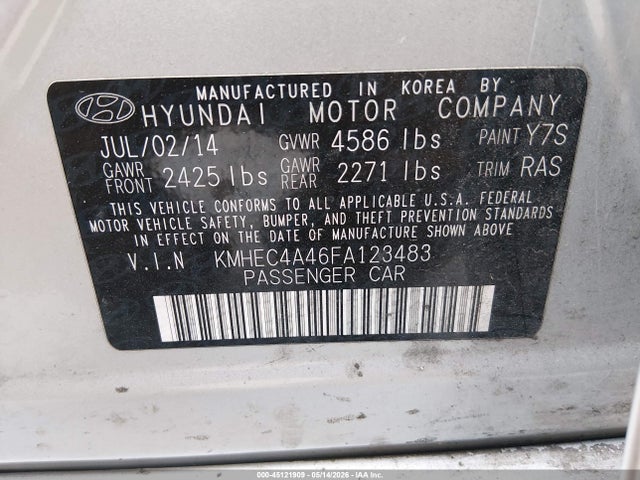 Hyundai Sonata Hybrid Limited 2015 KMHEC4A46FA123483 Image 9