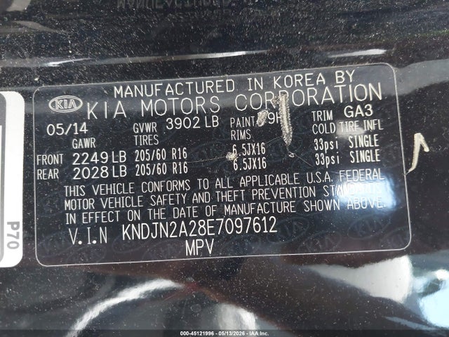 Продаж на аукціоні авто 2014 Kia Soul, vin: KNDJN2A28E7097612, номер лоту: 45121996