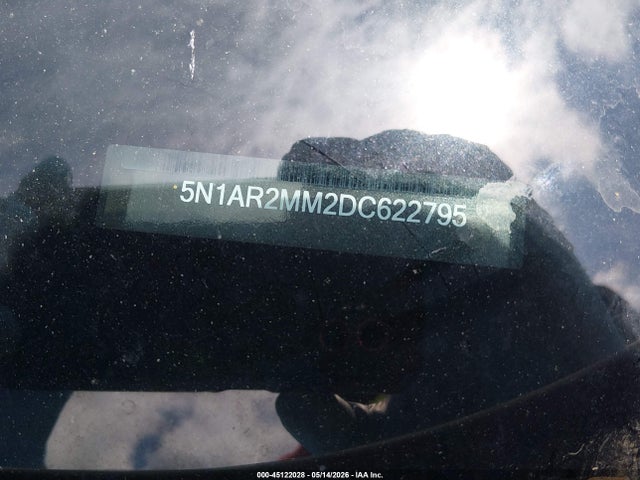 45122028 :رقم المزاد ، 5N1AR2MM2DC622795 vin ، 2013 Nissan Pathfinder Platinum مزاد بيع
