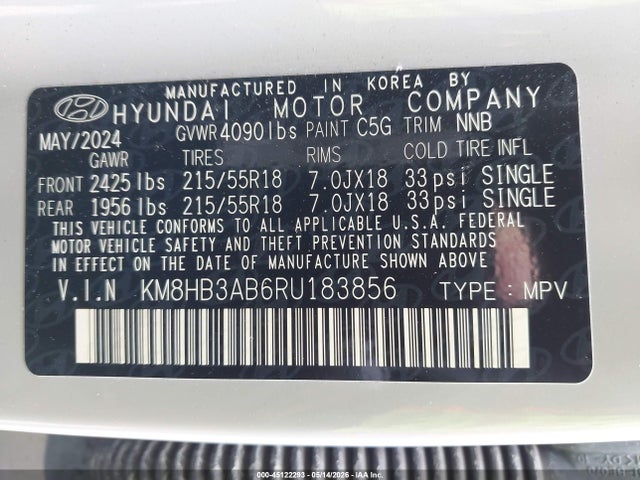 Hyundai Kona Sel 2024 KM8HB3AB6RU183856 Image 9