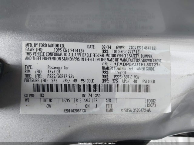 Ford C-max Hybrid Se 2014 1FADP5AU1EL507271 Image 9