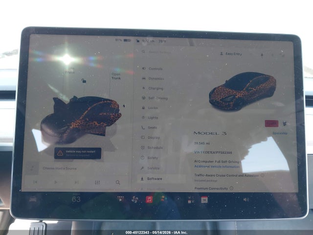 Aukcja sprzedaży 2023 Tesla Model 3 Rear-wheel Drive, vin: 5YJ3E1EA1PF582398, numer aukcji: 45122343