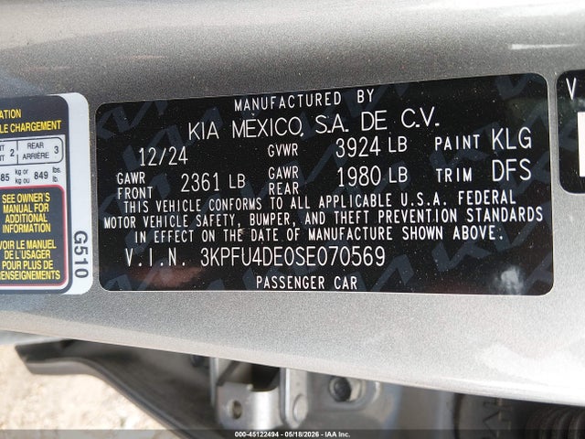 KIA K4 Ex 2025 3KPFU4DE0SE070569 Image 9