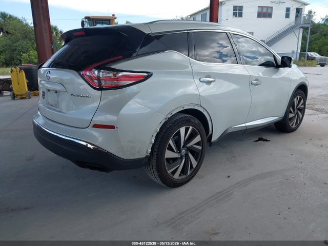 2015 Nissan Murano Platinum მანქანა იყიდება აუქციონზე, vin: 5N1AZ2MG3FN265855, აუქციონის ნომერი: 45122538