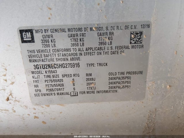 GMC Sierra 1500 Slt 2017 3GTU2NEC5HG275916 Image 9