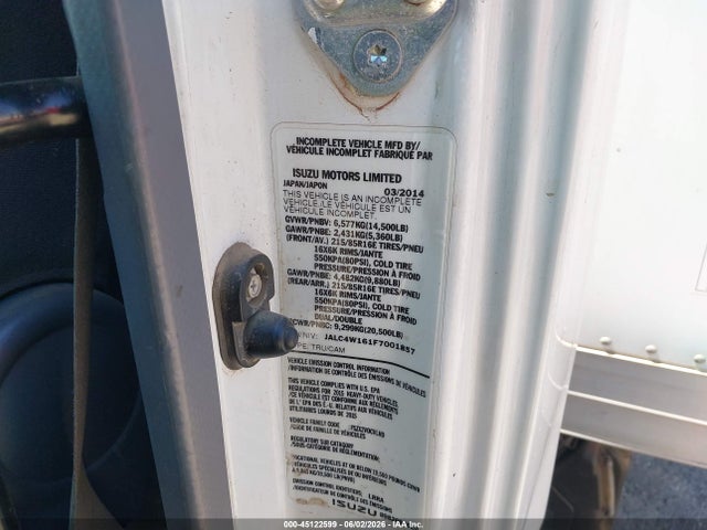 Isuzu Npr Dsl Reg At 2015 JALC4W161F7001857 Image 8