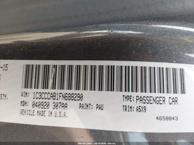Продажа на аукционе авто 2015 Chrysler 200 Limited, vin: 1C3CCCAB1FN688290, номер лота: 45122601