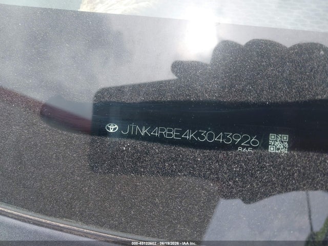 Aukcja sprzedaży 2019 Toyota Corolla Xse, vin: JTNK4RBE4K3043926, numer aukcji: 45122602