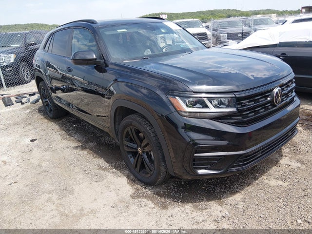 45122621 :رقم المزاد ، 1V2SE2CA5PC216380 vin ، 2023 Volkswagen Atlas Cross Sport 3.6l V6 Sel/3.6l V6 Sel R-line Black مزاد بيع