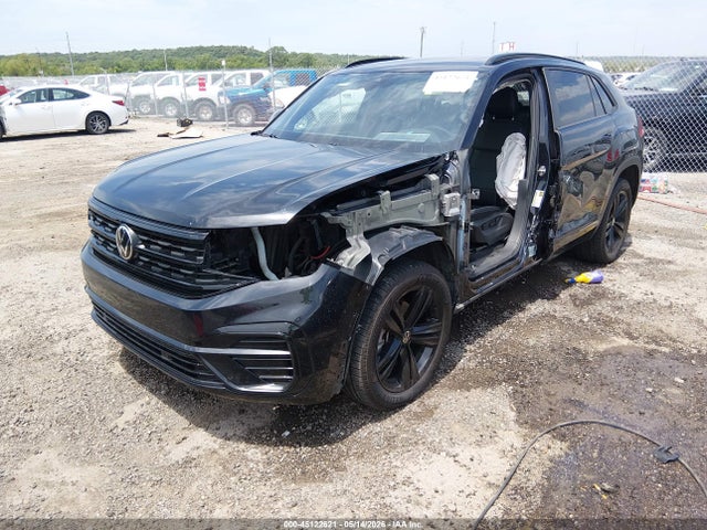 45122621 :رقم المزاد ، 1V2SE2CA5PC216380 vin ، 2023 Volkswagen Atlas Cross Sport 3.6l V6 Sel/3.6l V6 Sel R-line Black مزاد بيع