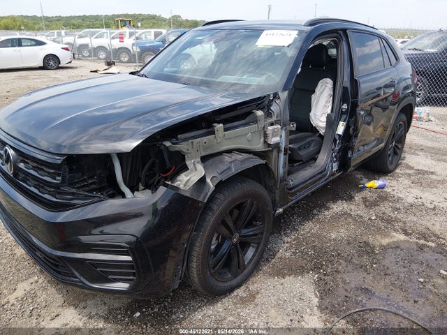 45122621 :رقم المزاد ، 1V2SE2CA5PC216380 vin ، 2023 Volkswagen Atlas Cross Sport 3.6l V6 Sel/3.6l V6 Sel R-line Black مزاد بيع