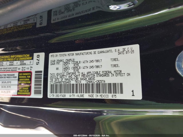 Toyota Tacoma Sr 2025 3TYJDAHN0ST036483 Image 9