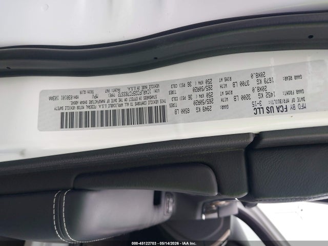 45122703 :رقم المزاد ، 1C4RJFCG5FC783372 vin ، 2015 Jeep Grand Cherokee Overland مزاد بيع