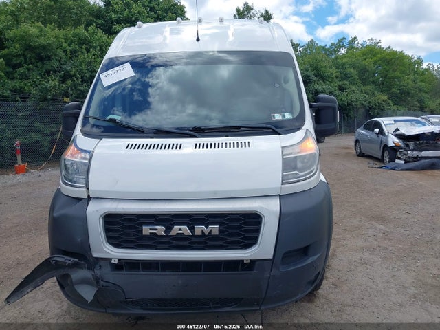 Продажа на аукционе авто 2021 Ram Promaster 2500 High Roof 159 Wb, vin: 3C6LRVDG0ME547197, номер лота: 45122707