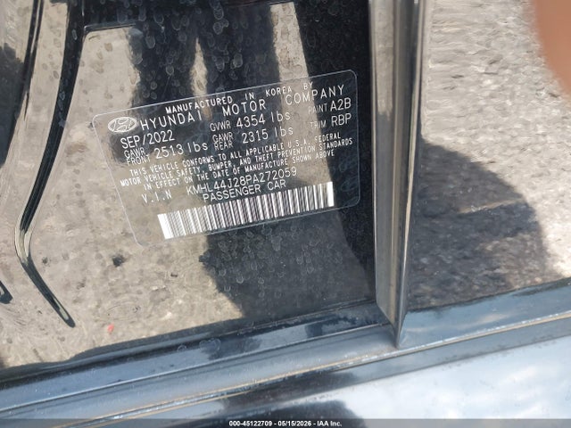 Aukcja sprzedaży 2023 Hyundai Sonata Sel Plus, vin: KMHL44J28PA272059, numer aukcji: 45122709